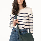 Bandolera en piel verde