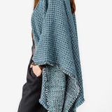 Poncho en tonos azules