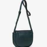 Bandolera en piel verde