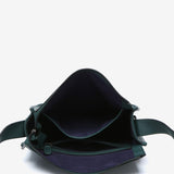 Bandolera en piel verde