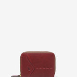 Piccolo portafoglio in pelle bordeaux