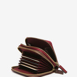 Piccolo portafoglio in pelle bordeaux