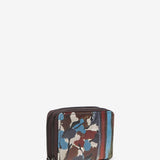 Cartera pequeña en piel con estampado multicolor