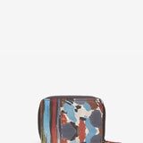 Cartera pequeña en piel con estampado multicolor