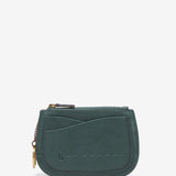 Borsa a mezzaluna in pelle verde