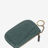 Borsa a mezzaluna in pelle verde