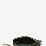 Borsa a mezzaluna in pelle verde
