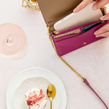 Bandolera mini en fucsia