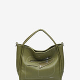 Bolso de mano en materiales reciclados verde