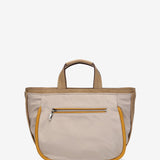 Shopper bag in beige recycled materials
