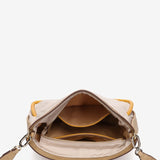 Borsa a tracolla in materiale riciclato beige