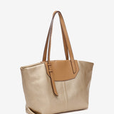 Bolso shopper en materiales reciclados dorado
