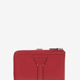 Cartera mediana en piel bicolor roja