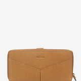 Portafoglio grande in pelle color cognac