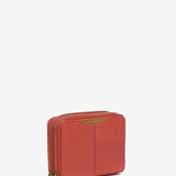 Cartera pequeña en piel coral