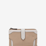 Cartera mediana en piel camel
