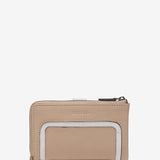 Cartera mediana en piel camel