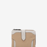 Cartera pequeña en piel camel