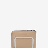 Cartera pequeña en piel camel
