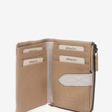 Cartera pequeña en piel camel