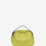 Bolso de mano en piel verde
