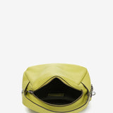 Bolso de mano en piel verde