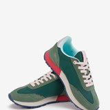 Zapatilla de mujer en verde oscuro