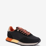 Zapatilla de mujer en negro y naranja