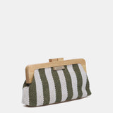 Clutch a rayas en verde