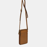 Bolso para el móvil en piel cognac
