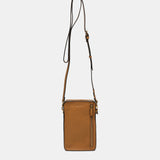 Bolso para el móvil en piel cognac