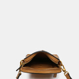 Bolso para el móvil en piel cognac