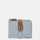 Small wallet in two-tone grey leather