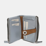 Small wallet in two-tone grey leather