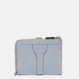 Small wallet in two-tone grey leather