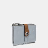 Small wallet in two-tone grey leather