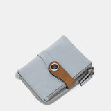 Small wallet in two-tone grey leather