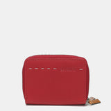 Cartera pequeña en piel bicolor roja