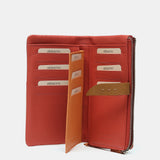 Cartera grande en piel en tonos coral