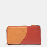 Cartera grande en piel en tonos coral