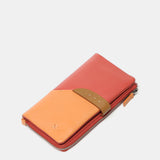 Cartera grande en piel en tonos coral