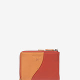 Cartera pequeña en piel en tonos coral