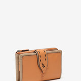 Cartera mediana en piel naranja