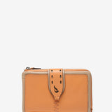 Cartera mediana en piel naranja