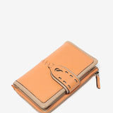 Cartera mediana en piel naranja