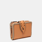 Cartera pequeña en piel naranja