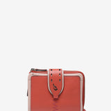 Cartera pequeña en piel coral