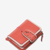 Cartera pequeña en piel coral