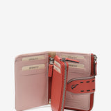Cartera pequeña en piel coral