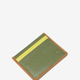 Tarjetero en piel verde